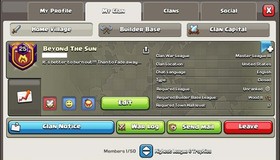 CLAN 25 LVL | GREAT NAME ( Beyond The Sun ) | GREAT WAR LOG | Capital Hall 10 LV