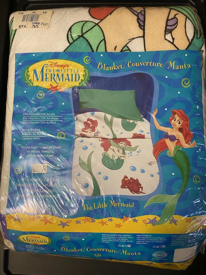 Manta vintage años 90 Disney La Sirenita SELLADA Foto 1 de 4