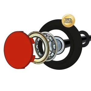 Garage Door Roller Nylon 2in Quiet Sealed Bearing 4in Stem Heavy Duty 10 Pack - Picture 1 of 7