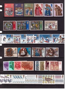 Great Britain 1970 - 1977 Christmas 8 sets MNH mint stamps - Picture 1 of 1