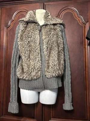 Suéter recortado de piel sintética XL Ci Sono by Cavalini Jr para damas Foto 1 de 3