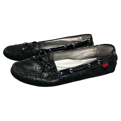 Classic Black Leather Loafers with Moccasin Design - Image 1 of 4