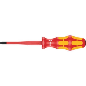 Wera Kraftform Plus 165IS VDE Insulated Slimline Pozi Screwdriver PZ2 100mm - Picture 1 of 10