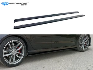 SIDE SKIRTS EXTENSIONS FOR AUDI S3 / A3 S-LINE 8V / 8V FL SPORTBACK GLOSS BLACK - Picture 1 of 5