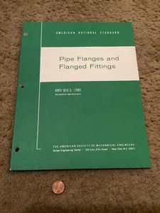 Vintage ASME 1981 Standard Pipe Flanges and Flanged Fittings Trade Paperback - Picture 1 of 9