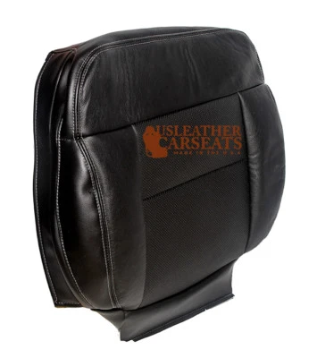 Ford F150 Lariat 2008 parte inferior del lado del conductor cubierta de asiento de cuero perforado negra Foto 1 de 4