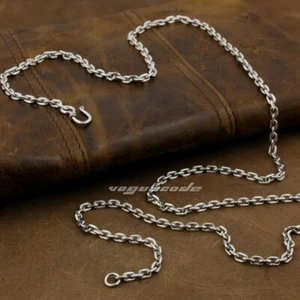 3mm Square Link 925 Sterling Silver Chain Pendant Matching Necklace 8L010A 22" - Picture 1 of 5