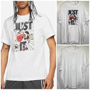 The Nike Tee Men's Just Do It Basketball T Shirt White Short Sleeves 3XL - Picture 1 of 8