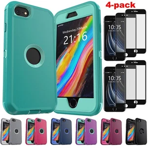 Funda protectora híbrida rígida con vidrio templado para iPhone SE 2020/SE 2022 - Imagen 1 de 55