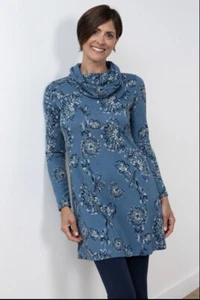 Lily & Me Winkleigh Tunic Soft Blue Cloud Flower Print Size 10 BNWT SALE - Picture 1 of 4
