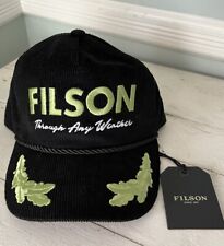 Filson Corduroy Rope Forester Cap Hat Captain 'Through Any Weather' NEW $65 Tags