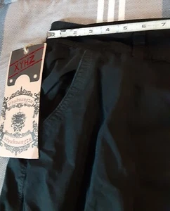 NWT XYHZ Men's Cargo Shorts NWT Black 100% Cotton S 38. SH1 - Picture 1 of 11