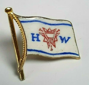 Howaldt Werkswerft Deutsche Reederei Emaille Stabsabzeichen Kiel Hamburg - Bild 1 von 3