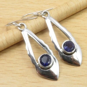 Trendy Jewelry For Young Women IOLITE 1.8" 925 Sterling Silver Factory Direct - Picture 1 of 2