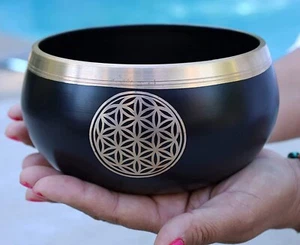 Juego completo de cuenco tibetano Flower of Life, meditación, yoga, atención plena - Imagen 1 de 15