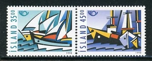 ICELAND 854-55 SG895-96 MNH 1998 Ships & Boats Postal Co-operation set of 2 CV$3 - Picture 1 of 1