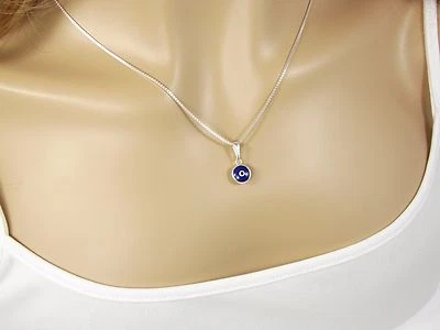 Colar Evil Eye corrente de prata esterlina azul da sorte amuleto turco Nazar grego - Imagem 1 de 4
