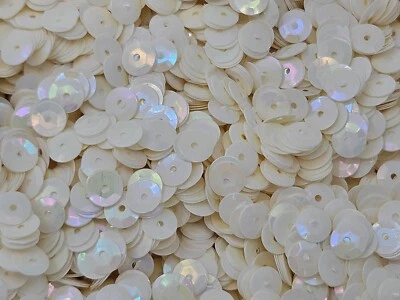 5,000 pcs Iridescent AB Ivory 5mm Round Cup Tiny Loose Sequins Sewing Crafts - Image 1 of 2