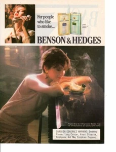 Vintage print ad Tobacco Cigarettes Benson & Hedges Pretty Girl at Piano music - Picture 1 of 1