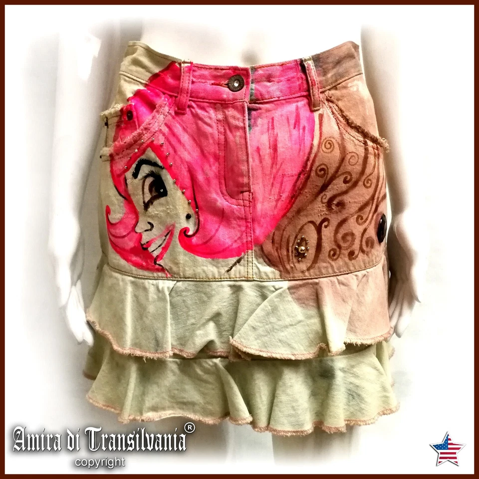 mini falda informal vintage icónica ropa de lujo mujer marca jeans anime manga s Foto 1 de 4