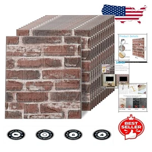 Versatile Red White 3D Wall Panels - 20 Easy-Cut XPE Foam Stickers for Rooms - Picture 1 of 10
