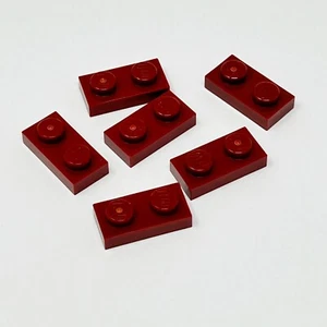 3023 LEGO Parts Plate 1x2 DARK RED (6) - Picture 1 of 1