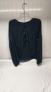 Abercrombie and Fitch Forest Hunter grüne Bauernbluse fallen gelassene Ärmel klein - Bild 1 von 3