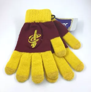 Cleveland Cavaliers NBA / Knit Winter Stretch Gloves / Texting Tips / FOCO  - Picture 1 of 4