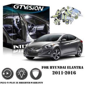 8 x White LED Interior Bulbs + License Plate Light For Hyundai Elantra 2011-2016 - Bild 1 von 11