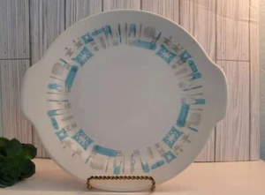 Blue Heaven by Royal China Sebring Co 12 Inch Platter w/ Handles Serve Ware Dish - Picture 1 of 24