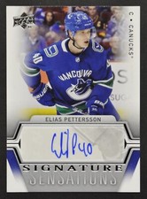 2019-20 Upper Deck Series 1 ELIAS PETTERSSON Signature Sensations AUTO #SS-EP