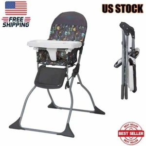 Baby High Chair Toddler Safety Folding Portable Adjustable Tray With Cup Holder - Picture 1 of 10