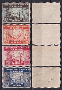 España 1949 Cartel Sello Cenicienta I Exposición Filatélica Santa Cruz Tenerife - Imagen 1 de 1