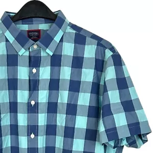 NEW UNTUCKit Quintus Mens 3XL Lightweight Cotton Button Up Check Blue (No Tags) - Picture 1 of 6
