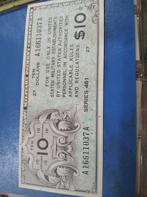 Series 461 $10 Military Pay Certificate - Image 1 of 2