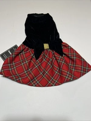 Vestido de vacaciones para mascotas rojo a cuadros talla M - Ropa para perros ropa para gatos Foto 1 de 4