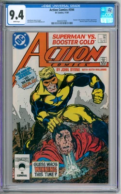 Action Comics 594 CGC Graded 9.4 NM Booster Gold DC Comics 1987 - Image 1 of 2