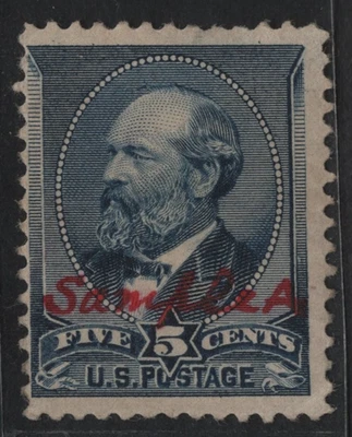 US 1888 SCOTT #216S "SAMPLE A" OVERPRINT IN RED IN MANUSCRIPT MINT HINGED - Image 1 of 2