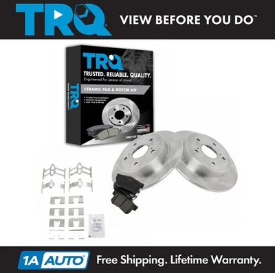 Kit de pastillas de freno trasero y rotor TRQ rotor de freno para Suzuki SX4 2007-2013 Foto 1 de 4