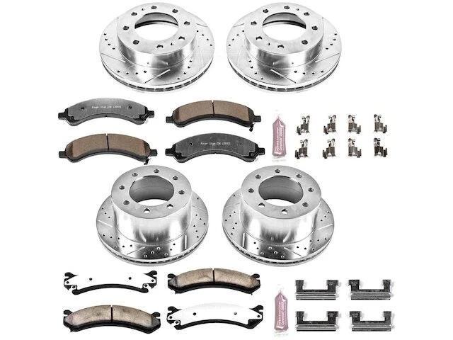 Front and Rear Brake Pad and Rotor Kit For 2003-2008 GMC Savana 3500 NG153YS - Imagem 1 de 1