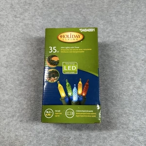 35 LED Battery Operated Portable String Lights Multicolor Timer Holiday Living - Picture 1 of 5