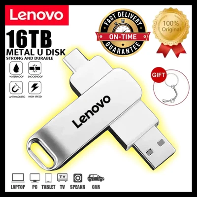 16TB USB3.2 Flash Drive Type-C High Speed Metal Waterproof Portable Pen Drive - Image 1 of 4