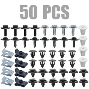 50x Engine Splash Shield Fender Bumper Screws Clips Rivet Fastener For Toyota - Picture 1 of 13