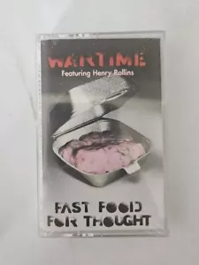 WARTIME Henry Rollins FAST FOOD FOR THOUGHT CASSETTE TAPE Sealed - Picture 1 of 3