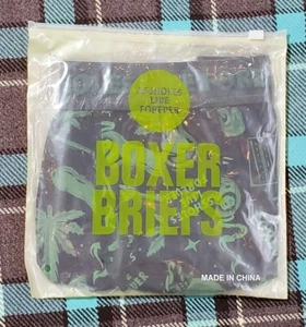 Assholes*s Live Forever Mens Boxer Briefs Size Small Green Skull Linda Finegold - Picture 1 of 2