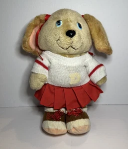 Vintage 1984 Tomy "Get Along Gang" Dotty Dog Stuffed Plush Toy Cheerleader - Picture 1 of 8