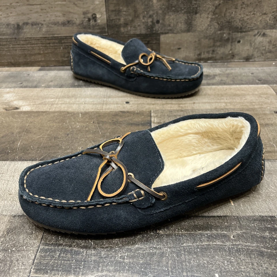 Zapatillas Clarks Para Hombre Azul Marino Gamuza Imitación Piel Talla 10 M Foto 1 de 4