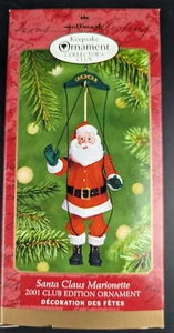Hallmark Keepsake Ornament, 2001 Santa Claus Marionette, adorno edición Club - Imagen 1 de 4