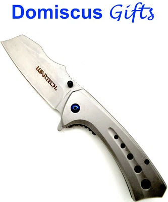 NAVAJA DE BOLSILLO 8" NUEVA Wartech Mango Gris Cuchillos Hoja Cortada PBB1SL Resistente Foto 1 de 4