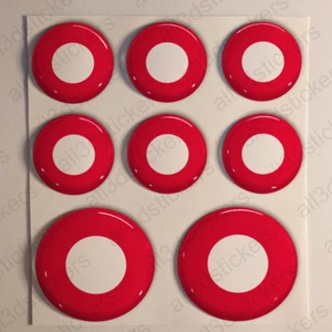 Pegatinas Dinamarca Roundel Cockade 3D Resina Cúpula Adhesivo Fuerza Aérea - Imagen 1 de 1